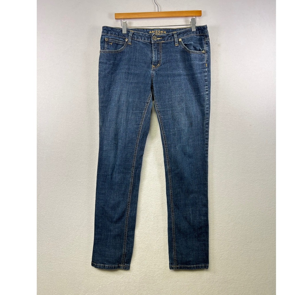 Arizona Jean Co Womens Size 15 Long Dark Wash Straight Leg Denim Jeans